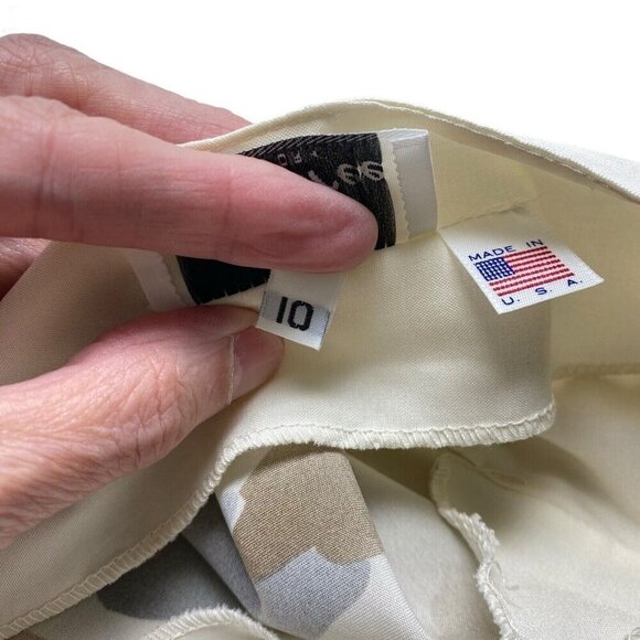 JAMBOREE NY Vintage Blouse Tiger Animal Batwing Sleeves Pullover Ivory 10 3-28 - Picture 12 of 14